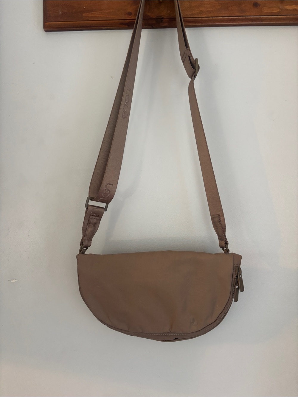 Lole Taupe Belt Bag with Adjustable Strap